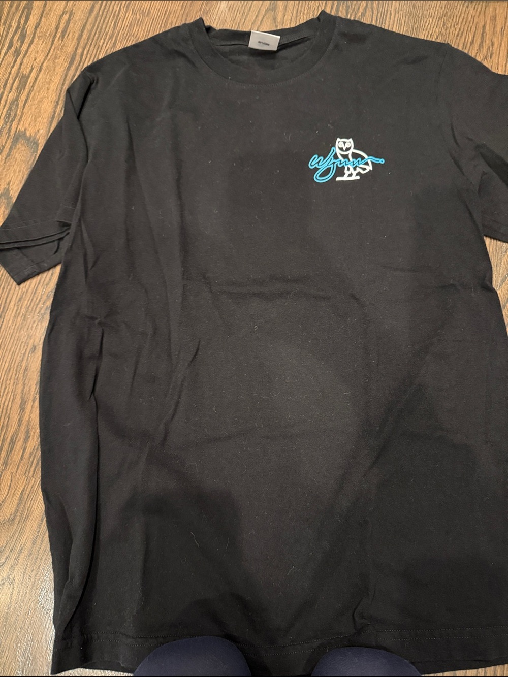 OVO Black T-Shirt with Multicolor Las Vegas Sign Graphic
